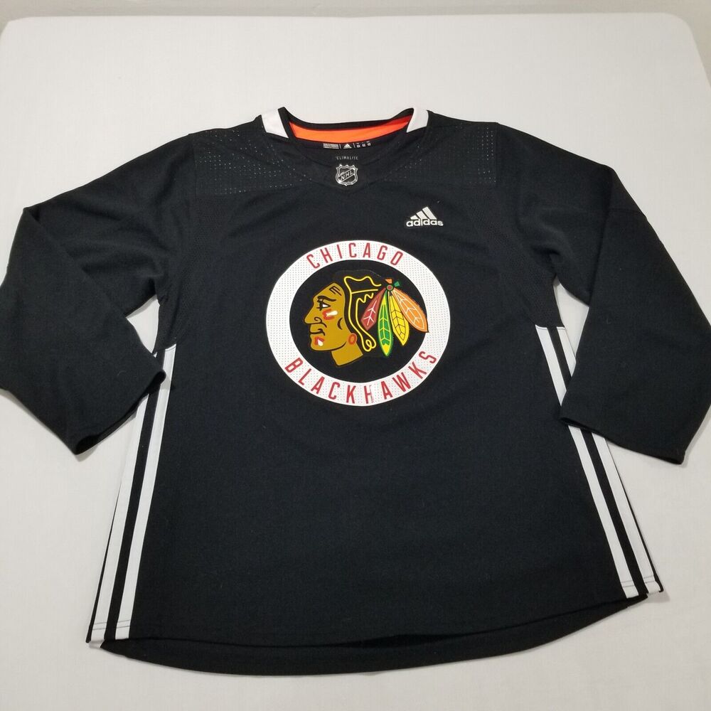 Chicago Blackhawks NHL Adidas Black Men's Authentic Jersey Size 52